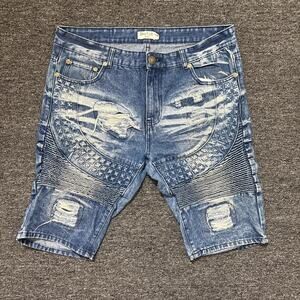 Blue cult blue denim shorts